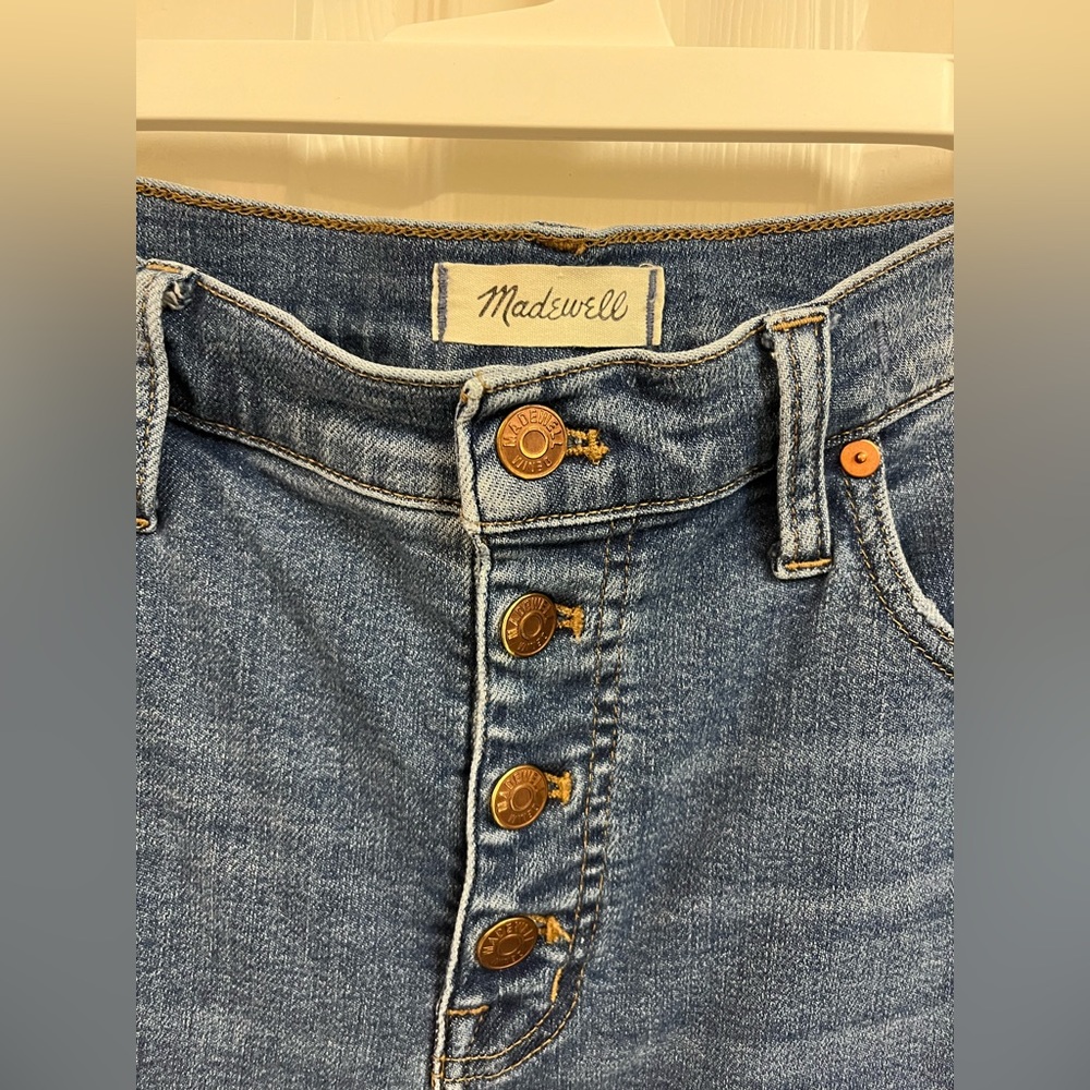 NWOT Madewell 9" Mid-Rise Skinny Crop Jeans: Button-Front TENCEL™ Denim Edition - Picture 5 of 12